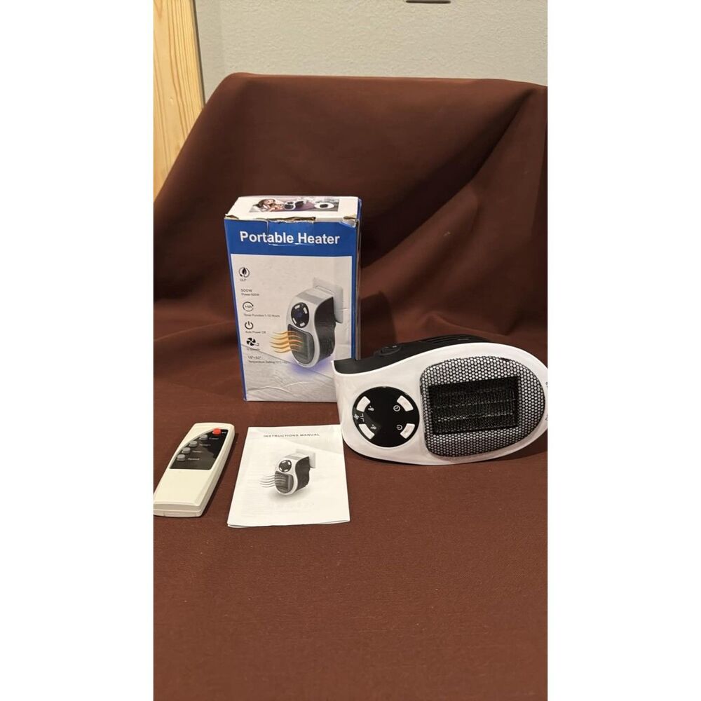 Portable heater 500 Watt Led Display Auto Power PTC Ceramic Element New